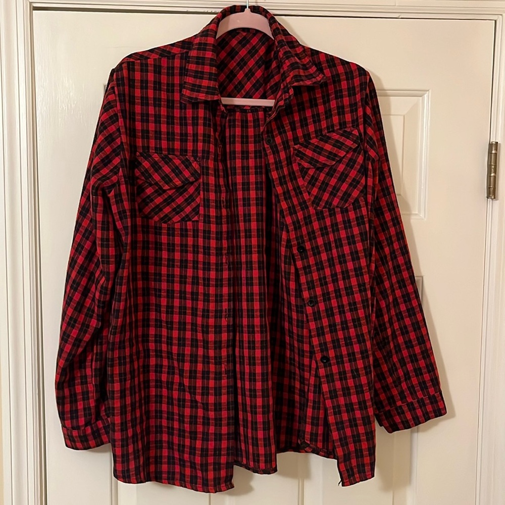 XXL button up flannel by Abollria